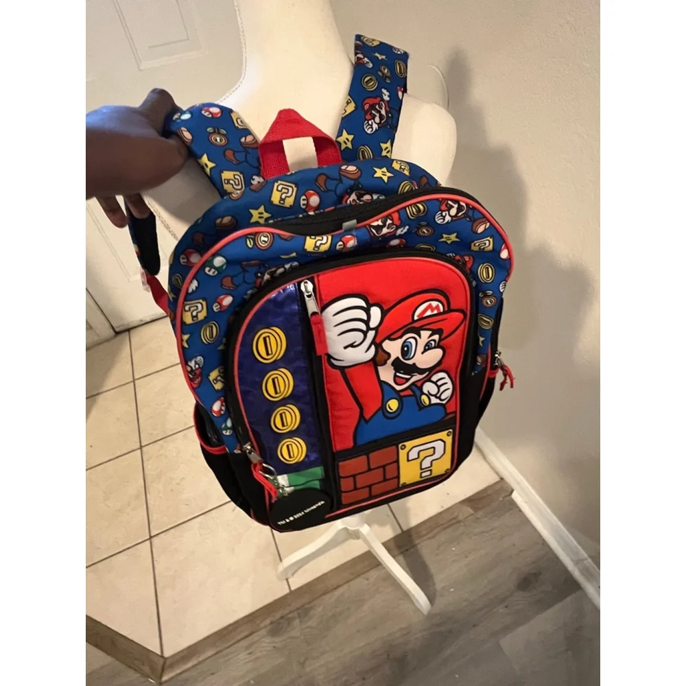 Bioworld Super Mario 16” Kids Backpack Multicolor Unisex